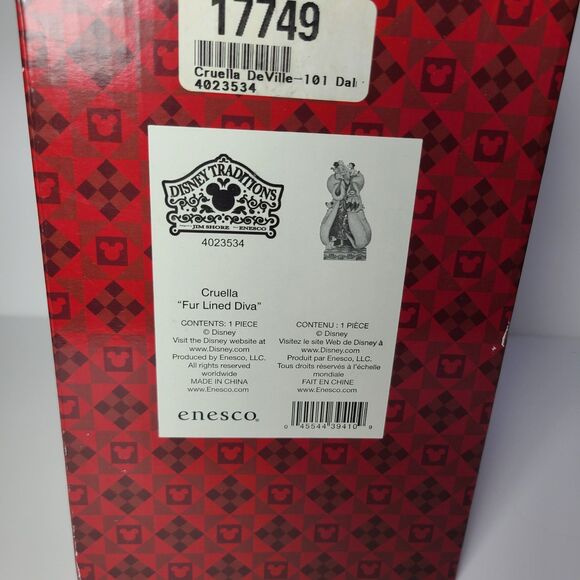 Jim Shore Disney Cruella Fur Lined Diva RARE new In box Showcase Collection - Picture 2 of 8